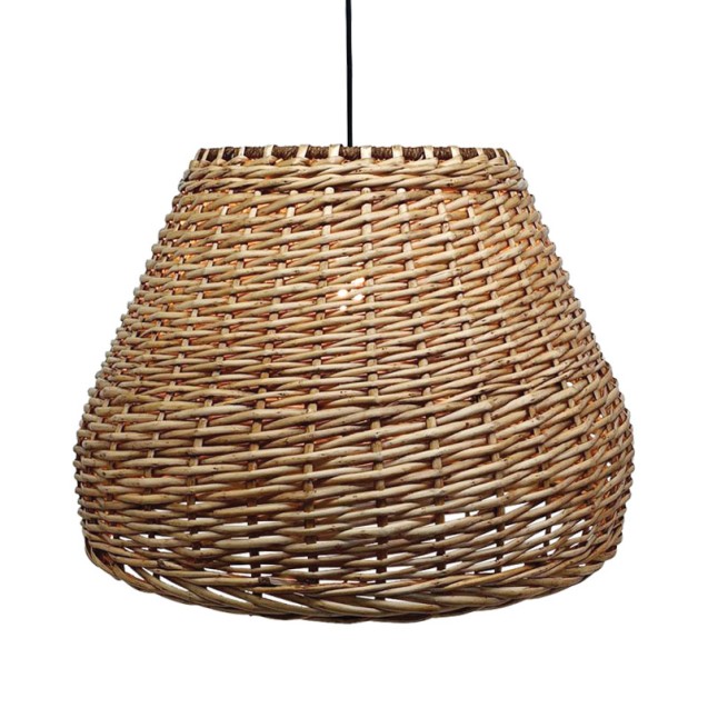 ΦΩΤΙΣΤΙΚΟ ΟΡΟΦΗΣ ΚΡΕΜΑΣΤΟ ΚΑΦΕ ΨΑΘΙΝΟ ΜΕ ΠΛΕΞΗ ΚΑΛΑΘΙΟΥ - Φ49x37cm 3/30ΚΙΒ – Δίνει premium χαρακτήρα στο περιβάλλον | iroots.gr