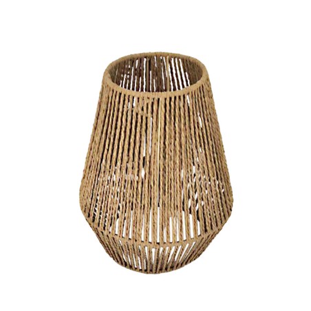 ΦΩΤΙΣΤΙΚΟ ΟΡΟΦΗΣ ΚΡΕΜΑΣΤΟ ΚΑΦΕ ΚΩΝΙΚΟ ΜΕ ΣΧΟΙΝΙ - Φ19x30cm 4/23ΚΙΒ – Προσφέρει μοναδική αισθητική | iroots.gr