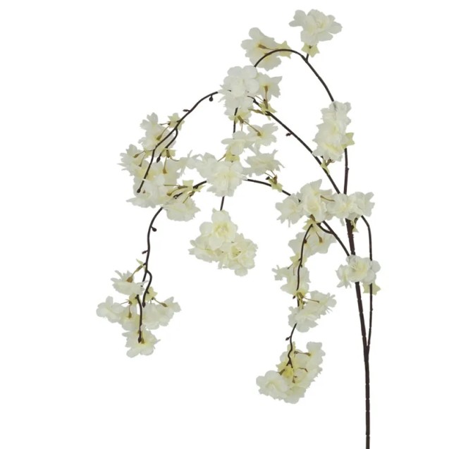 ΚΛΑΔΙ ΡΟΔΑΚΙΝΙΑΣ ΛΕΥΚΟ ΚΡΕΜΑΣΤΟ - Υ94/130cm 600/ΚΙΒ – Αναβαθμίζει άμεσα τον χώρο σου | iroots.gr