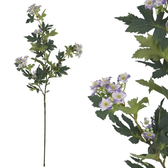 ΚΛΑΔΙ ΠΡΑΣΙΝΟ ΜΕ ΑΝΘΑΚΙΑ ΕΚΡΟΥ/ΜΩΒ - Υ76cm 24/288ΚΙΒ – Αναβαθμίζει άμεσα τον χώρο σου | iroots.gr