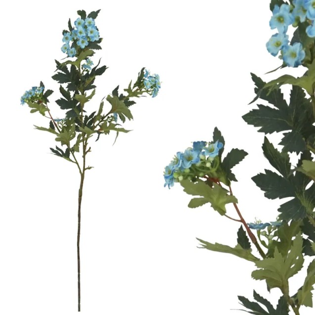 ΚΛΑΔΙ ΠΡΑΣΙΝΟ ΜΕ ΑΝΘΑΚΙΑ ΜΠΛΕ - Υ76cm 24/288ΚΙΒ – Δίνει premium χαρακτήρα στο περιβάλλον | iroots.gr