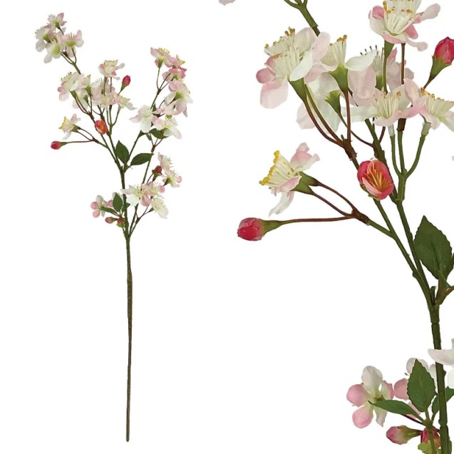 ΚΛΑΔΙ ΚΕΡΑΣΙΑΣ ΕΚΡΟΥ/ΡΟΖ ΑΝΘΙΣΜΕΝΟ - Y116cm 24/144KIB – Ταιριάζει σε κάθε μοντέρνο ή επαγγελματικό χώρο | iroots.gr