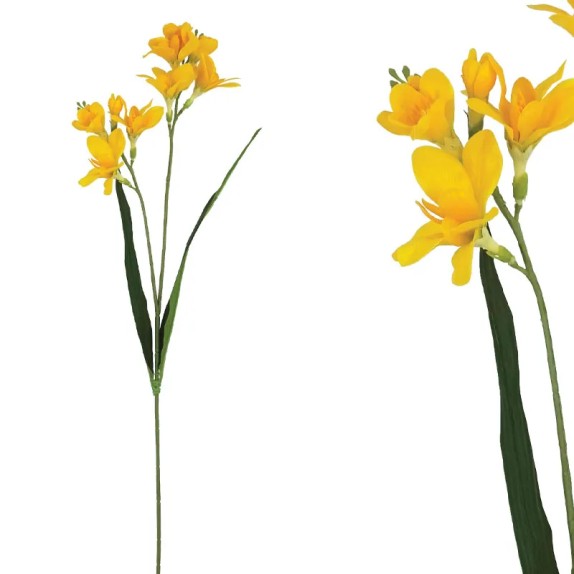 ΚΛΑΔΙ ΦΡΕΖΙΑ ΚΙΤΡΙΝΟ REAL TOUCH ΜΕ 2 ΚΛΑΔΙΑ ~ 5 ΛΟΥΛΟΥΔΙΑ - Y65cm 36/432ΚΙΒ – Δίνει premium χαρακτήρα στο περιβάλλον | iroots.gr