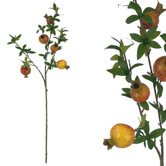 ΚΛΑΔΙ ΔΙΑΚΟΣΜΗΣΗΣ ΡΟΔΙΑΣ ΜΕ ΚΑΡΠΟΥΣ Χ5 - 23x13x88cm 16/192ΚΙΒ – Δίνει premium χαρακτήρα στο περιβάλλον | iroots.gr