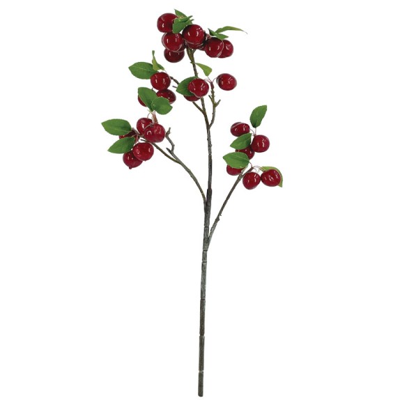 ΚΛΑΔΙ ΚΕΡΑΣΙ ΚΟΚΚΙΝΟ ΜΕ ΚΑΡΠΟΥΣ - Y69cm 12/144ΚΙΒ
