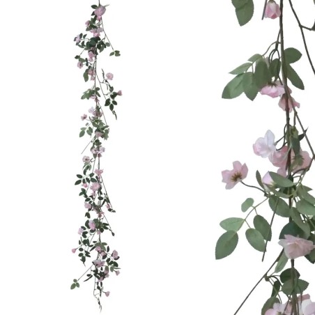 ΓΙΡΛΑΝΤΑ ΦΥΤΟΥ ΜΕ ΡΟΖ ΛΟΥΛΟΥΔΙΑ - Υ180cm 36/180ΚΙΒ – Προσφέρει μοναδική αισθητική | iroots.gr