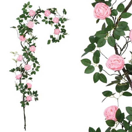 ΓΙΡΛΑΝΤΑ ΡΟΖ ΤΡΙΑΝΤΑΦΥΛΙΑΣ X12 ΑΝΘΗ - Υ240cm - 80/ΚΙΒ – Προσφέρει μοναδική αισθητική | iroots.gr