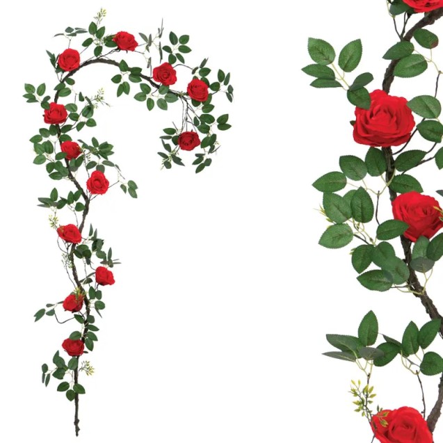 ΓΙΡΛΑΝΤΑ ΚΟΚΚΙΝΗ ΤΡΙΑΝΤΑΦΥΛΙΑΣ X12 ΜΕΓΑΛΑ ΑΝΘΗ - Υ240cm - 80/ΚΙΒ – Ταιριάζει σε κάθε μοντέρνο ή επαγγελματικό χώρο | iroots.gr