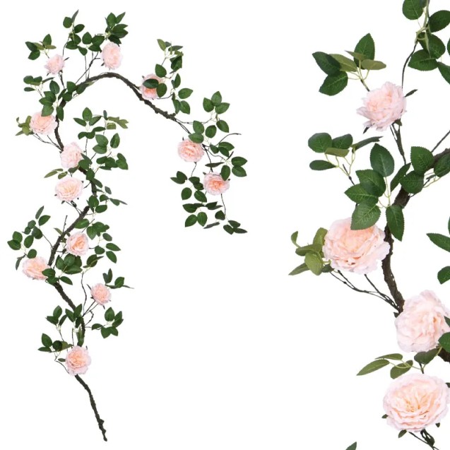 ΓΙΡΛΑΝΤΑ ΡΟΖ ΠΑΙΩΝΙΑ X12 ΑΝΘΗ - Υ240cm 100/ΚΙΒ – Δίνει premium χαρακτήρα στο περιβάλλον | iroots.gr