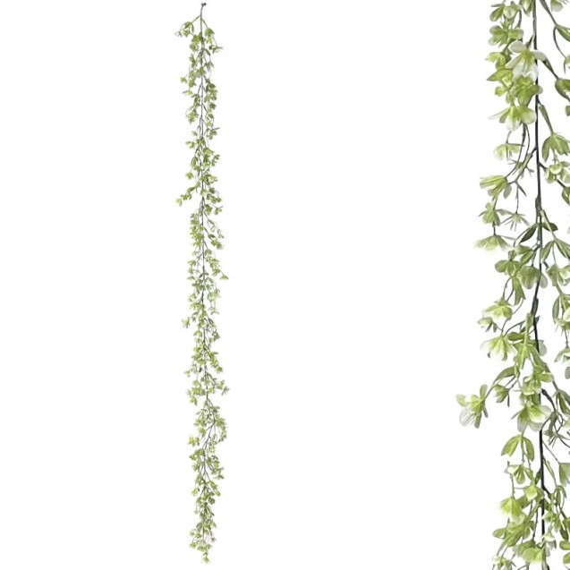 ΓΙΡΛΑΝΤΑ ΠΡΑΣΙΝΑΔΑΣ ME ΛΕΥΚΑ ΑΝΘΑΚΙΑ - Υ150cm 3/36ΚΙΒ – Δημιουργεί αίσθηση πολυτέλειας χωρίς κόπο | iroots.gr