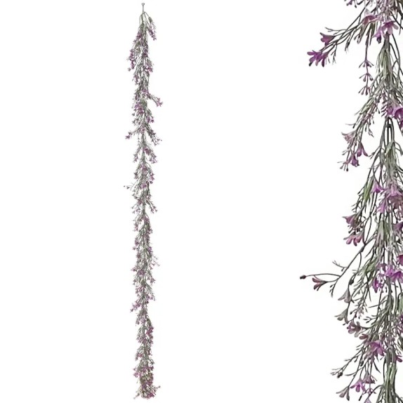 ΓΙΡΛΑΝΤΑ ΠΡΑΣΙΝΑΔΑΣ ME ΜΩΒ ΑΝΘΑΚΙΑ - Υ180cm 3/36ΚΙΒ – Ταιριάζει σε κάθε μοντέρνο ή επαγγελματικό χώρο | iroots.gr