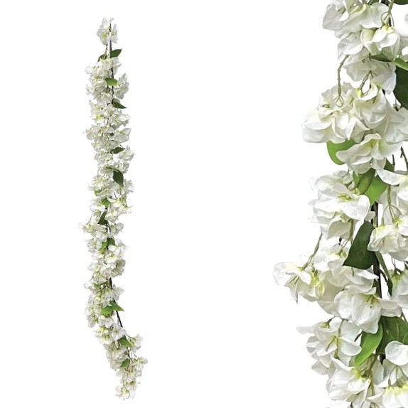 ΓΙΡΛΑΝΤΑ ΛΕΥΚΟ ΛΟΥΛΟΥΔΙΩΝ ΒΟΥΚΑΜΒΙΛΙΑΣ - Υ137cm 6/36KIB – Ταιριάζει σε κάθε μοντέρνο ή επαγγελματικό χώρο | iroots.gr