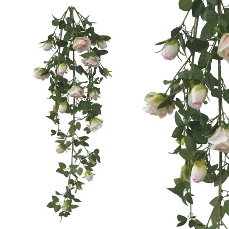 ΡΙΖΑ ΚΡΕΜΑΣΤΗ ΤΡΙΑΝΤΑΦΥΛΛΙΑ ΕΚΡΟΥ/ΡΟΖ - Y120cm 19/192KIB – Δίνει premium χαρακτήρα στο περιβάλλον | iroots.gr