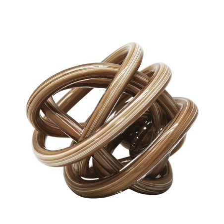 ΔΙΑΚΟΣΜΗΤΙΚΟ ΚΟΜΠΟΣ ΦΥΣΗΤΟ ΓΥΑΛΙ ΜΕ ΚΑΦΕ/ΛΕΥΚΕΣ ΓΡΑΜΜΕΣ ΜΕΓΑΛΟ - Φ15cm 1/8KIB – Προσφέρει μοναδική αισθητική | iroots.gr