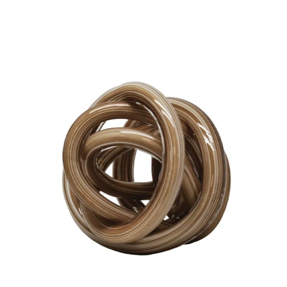 ΔΙΑΚΟΣΜΗΤΙΚΟ ΚΟΜΠΟΣ ΦΥΣΗΤΟ ΓΥΑΛΙ ΜΕ ΚΑΦΕ/ΛΕΥΚΕΣ ΓΡΑΜΜΕΣ ΜΙΚΡΟ - Φ12cm 1/12KIB – Ταιριάζει σε κάθε μοντέρνο ή επαγγελματικό χώρο 