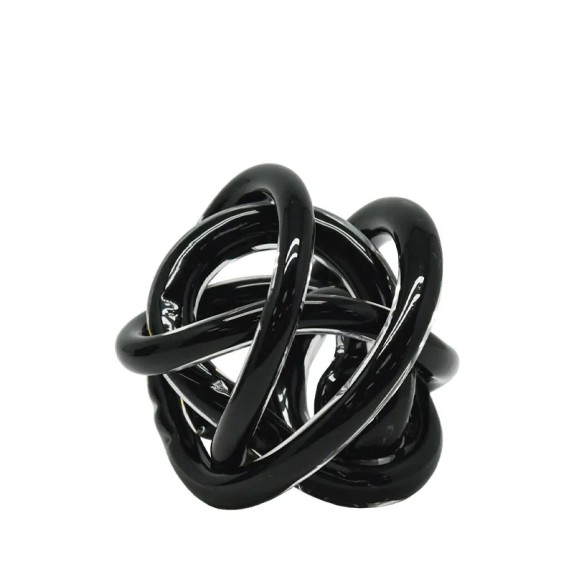 ΔΙΑΚΟΣΜΗΤΙΚΟ ΚΟΜΠΟΣ ΦΥΣΗΤΟ ΓΥΑΛΙ ΜΑΥΡΟ ΜΙΚΡΟ - Φ12cm 1/12KIB – Δημιουργεί αίσθηση πολυτέλειας χωρίς κόπο | iroots.gr