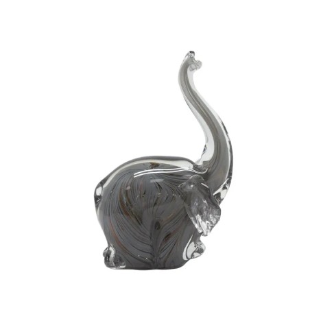 ΔΙΑΚΟΣΜΗΤΙΚΟ ΕΛΕΦΑΝΤΑΣ ΑΠΟ ΦΥΣΗΤΟ ΓΥΑΛΙ ΓΚΡΙ/ΔΙΑΦΑΝΟ - 13x11.5x19.5cm 6/ΚΙΒ – Ταιριάζει σε κάθε μοντέρνο ή επαγγελματικό χώρο | 