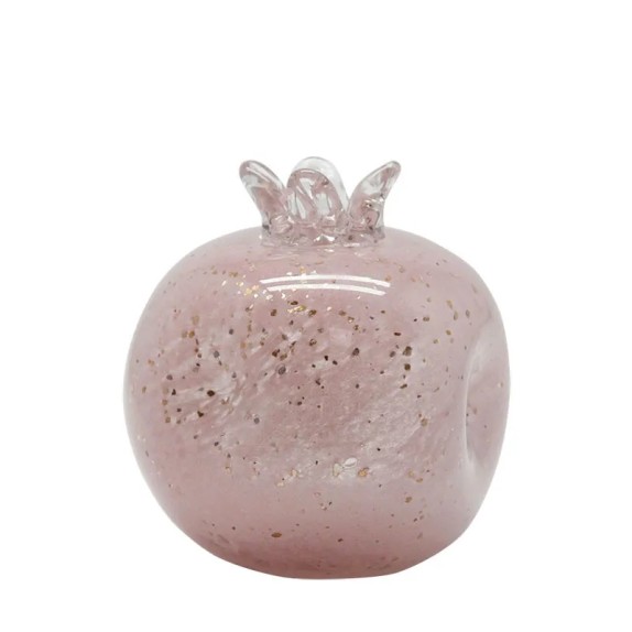 ΡΟΔΙ ΑΠΟ ΦΥΣΗΤΟ ΓΥΑΛΙ ΡΟΖ ΜΕ ΓΚΛΙΤΕΡ - Φ9x11cm 12/ΚΙΒ – Δίνει premium χαρακτήρα στο περιβάλλον | iroots.gr