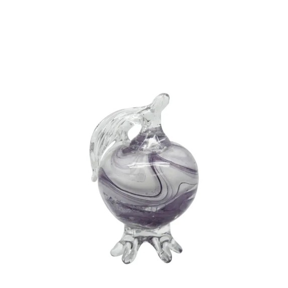 ΡΟΔΙ ΑΠΟ ΦΥΣΗΤΟ ΓΥΑΛΙ ΛΕΥΚΟ ΜΕ ΜΩΒ ΝΕΡΑ - Φ6x10cm 18/ΚΙΒ – Δίνει premium χαρακτήρα στο περιβάλλον | iroots.gr