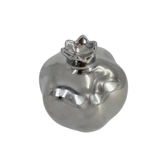 ΚΕΡΑΜΙΚΟ ΔΙΑΚΟΣΜΗΤΙΚΟ ΡΟΔΙ ΜΕΣΑΙΟ ΛΟΞΟ ΑΣΗΜΙ - Φ9.3x10.5cm 6/36ΚΙΒ – Δημιουργεί αίσθηση πολυτέλειας χωρίς κόπο | iroots.gr