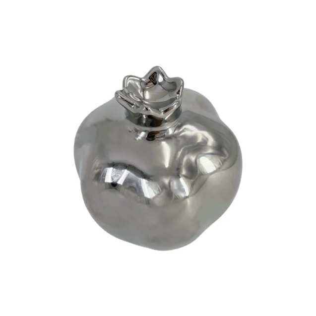 ΚΕΡΑΜΙΚΟ ΔΙΑΚΟΣΜΗΤΙΚΟ ΡΟΔΙ ΜΕΣΑΙΟ ΛΟΞΟ ΑΣΗΜΙ - Φ9.3x10.5cm 6/36ΚΙΒ – Δημιουργεί αίσθηση πολυτέλειας χωρίς κόπο | iroots.gr