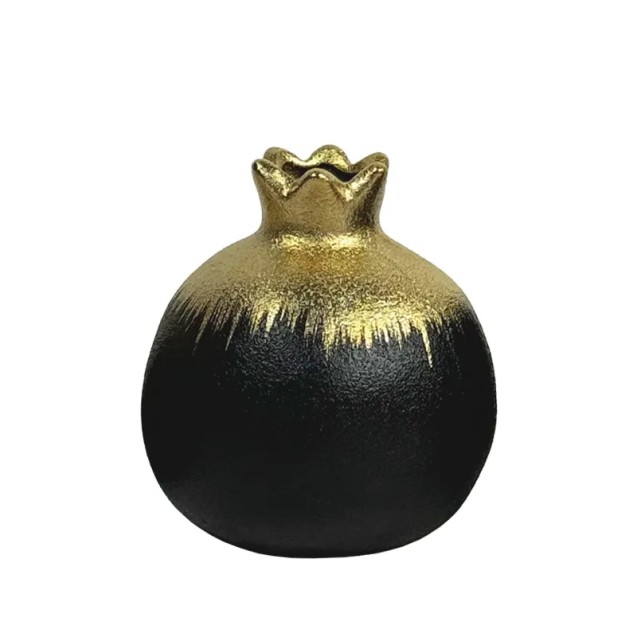 ΚΕΡΑΜΙΚΟ ΡΟΔΙ ΜΕΣΑΙΟ ΜΑΥΡΟ/ΧΡΥΣΟ ΟΜΠΡΕ ΕΦΕ - 10.9cm 6/36ΚΙΒ – Προσφέρει μοναδική αισθητική | iroots.gr