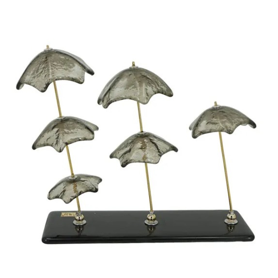 ΓΥΑΛΙΝΟ ΦΟΥΤΖΙ ΟΜΠΡΕΛΕΣ ΚΑΦΕ - 22x8x21cm – Προσφέρει μοναδική αισθητική | iroots.gr