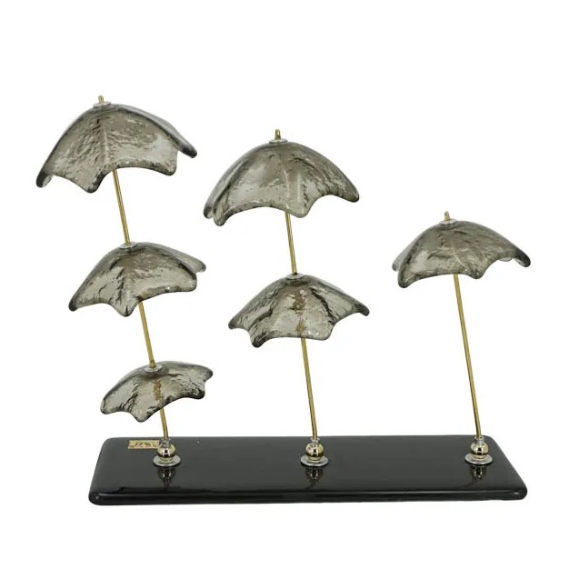 ΓΥΑΛΙΝΟ ΦΟΥΤΖΙ ΟΜΠΡΕΛΕΣ ΚΑΦΕ - 22x8x21cm – Προσφέρει μοναδική αισθητική | iroots.gr