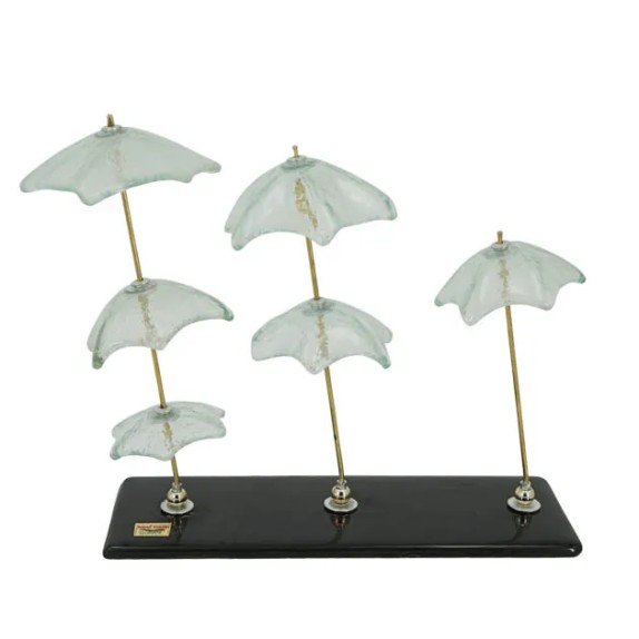 ΓΥΑΛΙΝΟ ΦΟΥΤΖΙ ΟΜΠΡΕΛΕΣ ΛΕΥΚΟ - 22x8x21cm – Δίνει premium χαρακτήρα στο περιβάλλον | iroots.gr