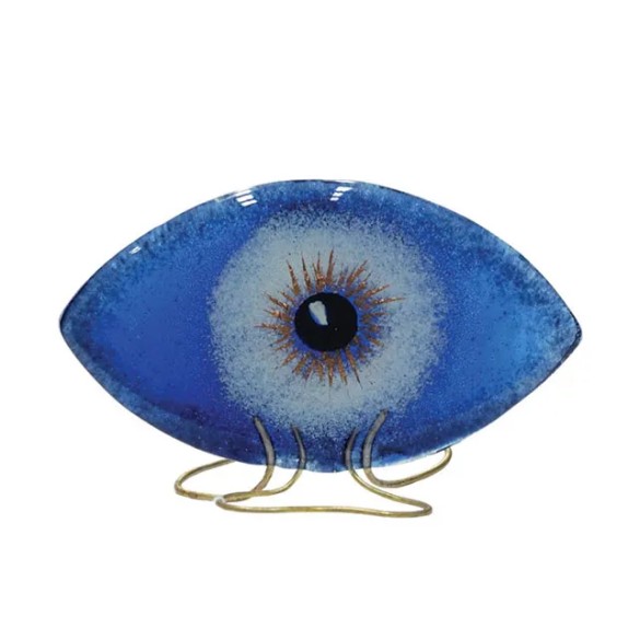 ΜΑΤΙ ΜΠΛΕ ΕΠΙΤΡΑΠΕΖΙΟ ΦΟΥΤΖΙ ΓΥΑΛΙ ΜΕΣΑΙΟ 17x10,5cm.K121 – Προσφέρει μοναδική αισθητική | iroots.gr