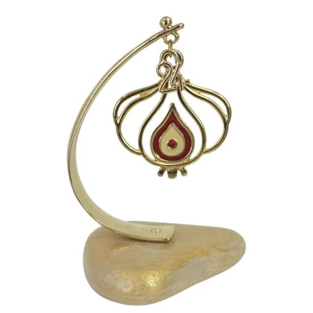 ΓΟΥΡΙ ΕΠΙΤΡΑΠΕΖΙΟ ΣΕ ΠΕΤΡΑ ΧΡΥΣΗ - ΣΚΟΡΔΟ ΣΜΑΛΤΟ ΧΡΥΣΟ - Y11cm – Προσφέρει μοναδική αισθητική | iroots.gr