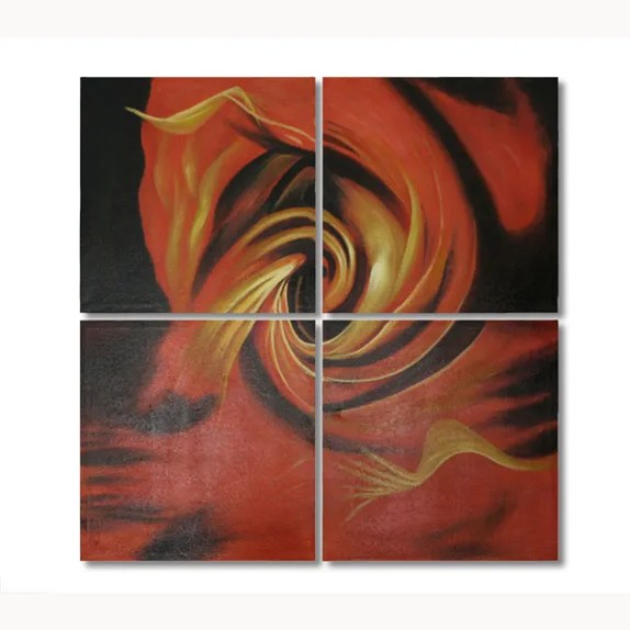 ΠΙΝΑΚΑΣ ΚΑΜΒΑΣ ΣΥΝΘΕΣΗ (4τεμ.) ΤΡΙΑΝΤΑΦΥΛΛΟ 80x80cm. 3/KIB – Δημιουργεί αίσθηση πολυτέλειας χωρίς κόπο | iroots.gr