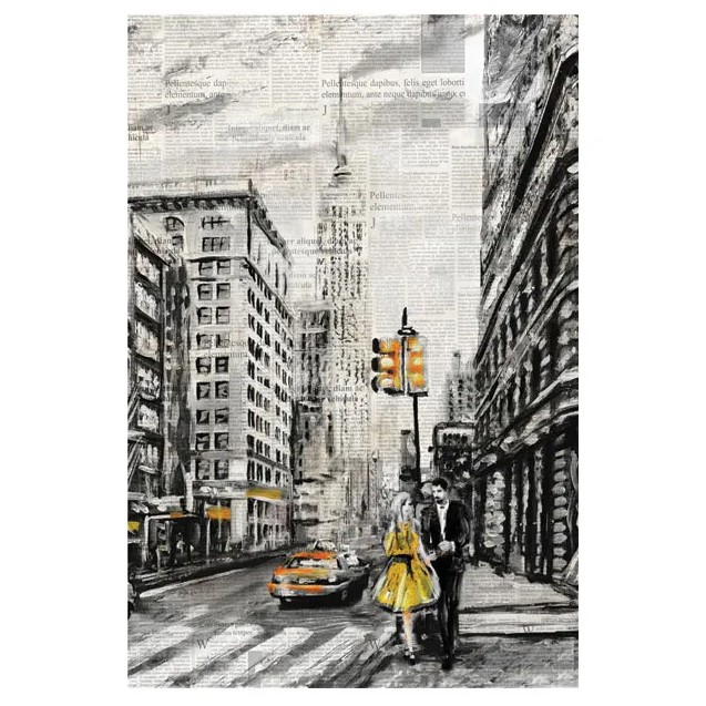 ΠΙΝΑΚΑΣ ΚΑΜΒΑΣ ΠΟΛΗ-ΕΦΗΜΕΡΙΔΑ ΜΑΥΡΟ-ΚΙΤΡΙΝΟ (70/30) 60x90x2.8cm 8/ΚΙΒ – Δίνει premium χαρακτήρα στο περιβάλλον | iroots.gr