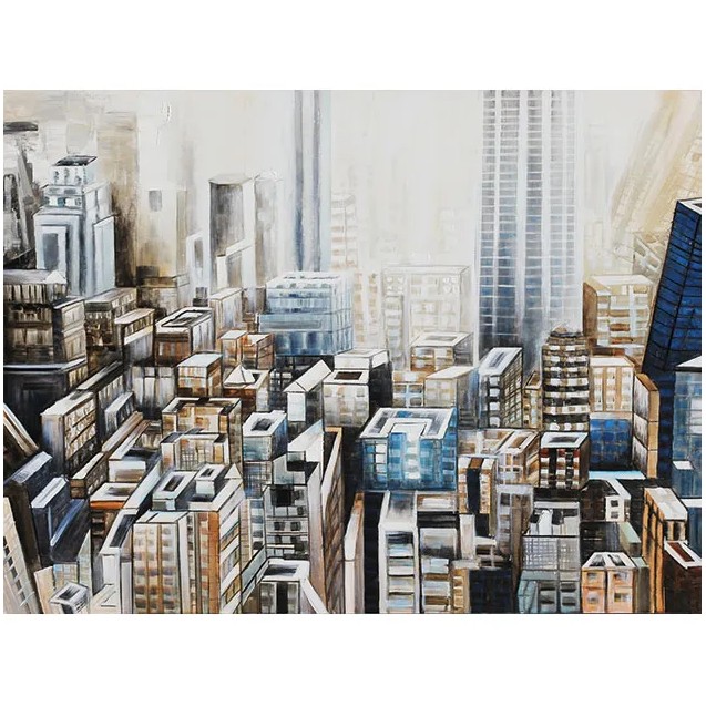 ΠΙΝΑΚΑΣ ΚΑΜΒΑΣ ΟΥΡΑΝΟΞΥΣΤΕΣ Ν.Υ. 120x90x3.8cm 1/6ΚΙΒ – Ταιριάζει σε κάθε μοντέρνο ή επαγγελματικό χώρο | iroots.gr