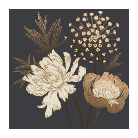 ΠΙΝΑΚΑΣ ΚΑΜΒΑΣ ΛΟΥΛΟΥΔΙΑ ΝΕΟΝ ΜΑΥΡΟ/ΧΡΥΣΟ 80x80x2.8cm 8/ΚΙΒ – Δίνει premium χαρακτήρα στο περιβάλλον | iroots.gr