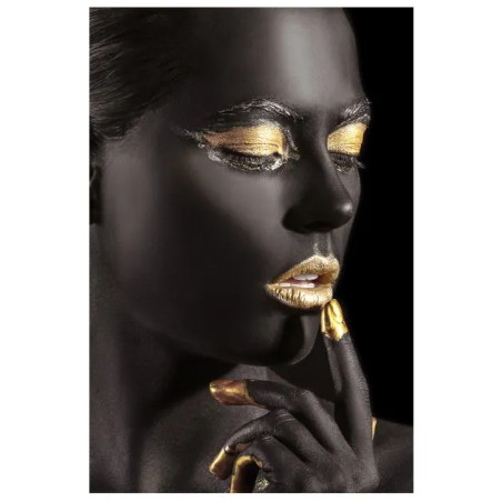 ΠΙΝΑΚΑΣ ΓΥΝΑΙΚΑ ΜΑΥΡΟ-ΧΡΥΣΟ ΜΕ 3D ΛΕΠΤΟΜΕΡΕΙΕΣ - ΨΗΦΙΑΚΗ ΕΚΤΥΠΩΣΗ 60x90x2.5 1/10ΚΙΒ – Δημιουργεί αίσθηση πολυτέλειας χωρίς κόπο 