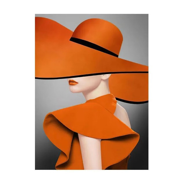 ΠΙΝΑΚΑΣ ΓΥΝΑΙΚΑ ΜΕ ΚΑΠΕΛΟ ΜΕ 3D ΛΕΠΤΟΜΕΡΕΙΕΣ - ΨΗΦΙΑΚΗ ΕΚΤΥΠΩΣΗ 50x70x1.8cm 1/18ΚΙΒ – Ταιριάζει σε κάθε μοντέρνο ή επαγγελματικό