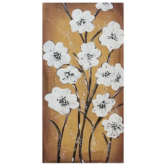 ΠΙΝΑΚΑΣ ΚΑΜΒΑΣ ΛΟΥΛΟΥΔΙΑ ΛΕΥΚΑ 47x95cm – Προσφέρει μοναδική αισθητική | iroots.gr