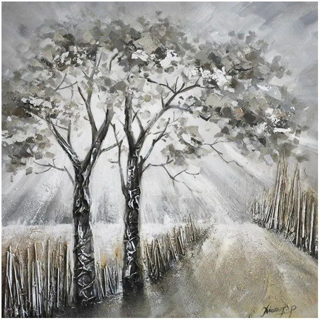 ΠΙΝΑΚΑΣ ΚΑΜΒΑΣ ΔΕΝΤΡΑ-ΗΛΙΑΧΤΙΔΑ ΔΕΞΙ 100x100cm 6/ΚΙΒ – Ταιριάζει σε κάθε μοντέρνο ή επαγγελματικό χώρο | iroots.gr