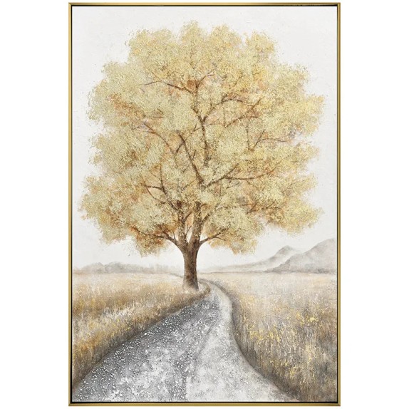 ΠΙΝΑΚΑΣ ΚΑΜΒΑΣ ΜΕ ΚΟΡΝΙΖΑ ΠΛΑΤΑΝΙ ΧΡΥΣΟ - 100x150cm 1/6ΚΙΒ – Ταιριάζει σε κάθε μοντέρνο ή επαγγελματικό χώρο | iroots.gr