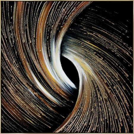 ΠΙΝΑΚΑΣ ΚΑΜΒΑΣ ΣΕ ΧΡΥΣΟ ΚΑΔΡΟ - ΠΕΡΙΣΤΡΟΦΗ ΑΦΗΡΗΜΕΝΟ ΣΧΕΔΙΟ - 100x100cm 6/ΚΙΒ – Αναβαθμίζει άμεσα τον χώρο σου | iroots.gr