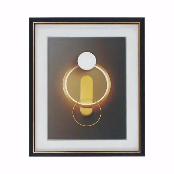 ΠΙΝΑΚΑΣ ΣΕ ΜΑΥΡΗ ΚΟΡΝΙΖΑ ΜΕ ΓΥΑΛΙ - 3D ΚΥΚΛΟΙ ΑΦΗΡΗΜΕΝΟ - 41x51cm 15/ΚΙΒ – Δίνει premium χαρακτήρα στο περιβάλλον | iroots.gr