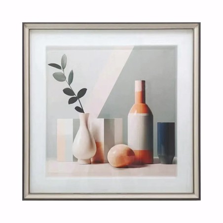 ΠΙΝΑΚΑΣ ΣΕ ΜΑΥΡH/ΑΣΠΡΗ ΚΟΡΝΙΖΑ - 3D BAZA-ΜΠΟΥΚΑΛΙΑ - 50x50cm 12/ΚΙΒ – Δημιουργεί αίσθηση πολυτέλειας χωρίς κόπο | iroots.gr