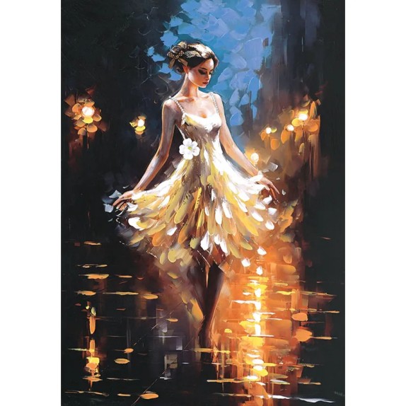 ΠΙΝΑΚΑΣ ΚΑΜΒΑΣ ΜΠΑΛΑΡΙΝΑ ΣΤΑ ΦΩΤΑ ΤΗΣ ΝΥΧΤΑΣ - 70x100cm 6/KIB – Ταιριάζει σε κάθε μοντέρνο ή επαγγελματικό χώρο | iroots.gr