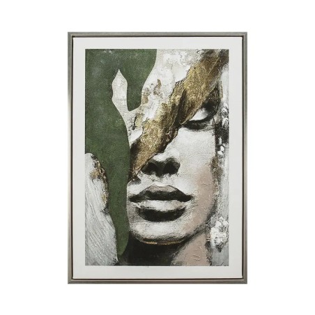 ΠΙΝΑΚΑΣ ΚΑΜΒΑΣ ΠΡΟΣΩΠΟ ΠΡΑΣΙΝΟ/ΧΡΥΣΟ/ΓΚΡΙ ΑΝΑΓΛΥΦΟ ΕΦΕ ΣΕ ΚΟΡΝΙΖΑ - 50x70x3.8cm 10/ΚΙΒ – Αναβαθμίζει άμεσα τον χώρο σου | iroots