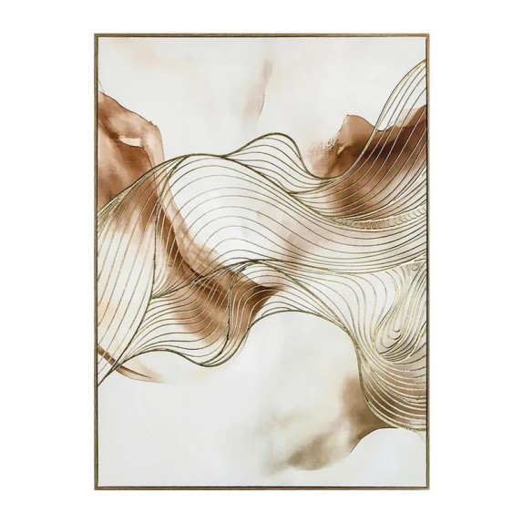 ΠΙΝΑΚΑΣ ΚΑΜΒΑΣ ΑΦΗΡΗΜΕΝΟ ΕΚΡΟΥ/ΚΑΦΕ ΑΝΑΓΛΥΦΟ ΕΦΕ ΣΕ ΚΟΡΝΙΖΑ - 60x80x3.5cm 15/ΚΙΒ – Αναβαθμίζει άμεσα τον χώρο σου | iroots.gr