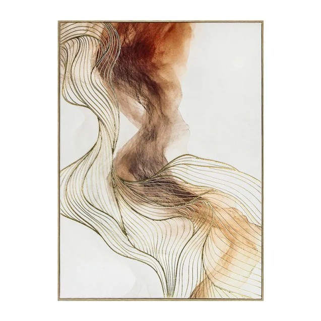 ΠΙΝΑΚΑΣ ΚΑΜΒΑΣ ΑΦΗΡΗΜΕΝΟ ΕΚΡΟΥ/ΚΑΦΕ ΑΝΑΓΛΥΦΟ ΕΦΕ ΣΕ ΚΟΡΝΙΖΑ - 60x80x3.5cm 15/ΚΙΒ – Αναβαθμίζει άμεσα τον χώρο σου | iroots.gr