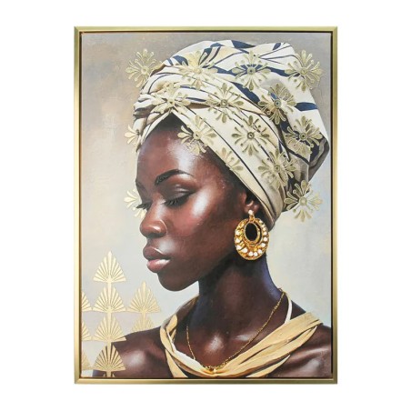 ΠΙΝΑΚΑΣ ΚΑΜΒΑΣ ΑΦΡΙΚΑΝΑ ΓΚΡΙ/ΧΡΥΣΟ/ΚΑΦΕ ΑΝΑΓΛΥΦΟ ΕΦΕ ΣΕ ΚΟΡΝΙΖΑ - 60x80x3.8cm 10/ΚΙΒ – Δίνει premium χαρακτήρα στο περιβάλλον | 