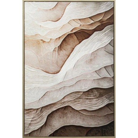 ΠΙΝΑΚΑΣ ΚΑΜΒΑΣ ΑΦΗΡΗΜΕΝΟ ΧΑΛΚΙΝΟ/ΕΚΡΟΥ ΜΕ ΕΠΙΣΤΡΩΣΗ UV ΣΕ ΚΟΡΝΙΖΑ - 80x120x3.8cm 18/ΚΙΒ – Ταιριάζει σε κάθε μοντέρνο ή επαγγελμα