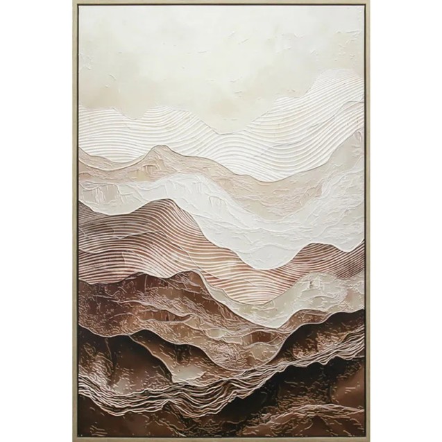 ΠΙΝΑΚΑΣ ΚΑΜΒΑΣ ΑΦΗΡΗΜΕΝΟ ΧΑΛΚΙΝΟ/ΕΚΡΟΥ ΜΕ ΕΠΙΣΤΡΩΣΗ UV ΣΕ ΚΟΡΝΙΖΑ - 80x120x3.8cm 18/ΚΙΒ – Ταιριάζει σε κάθε μοντέρνο ή επαγγελμα